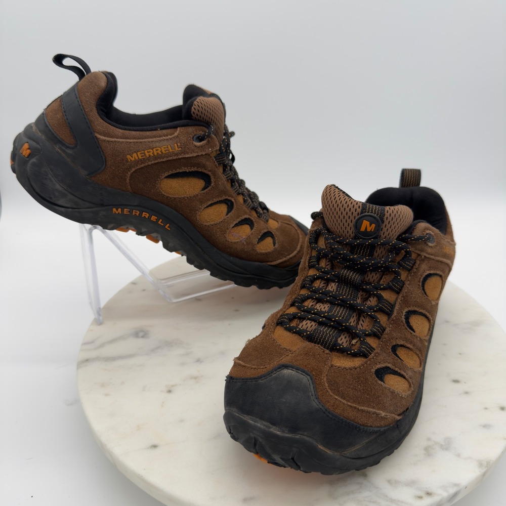 Merrell Reflex II Hiking Shoes Mens Size 8 Brown Suede Low Top Trail Sneakers 8M